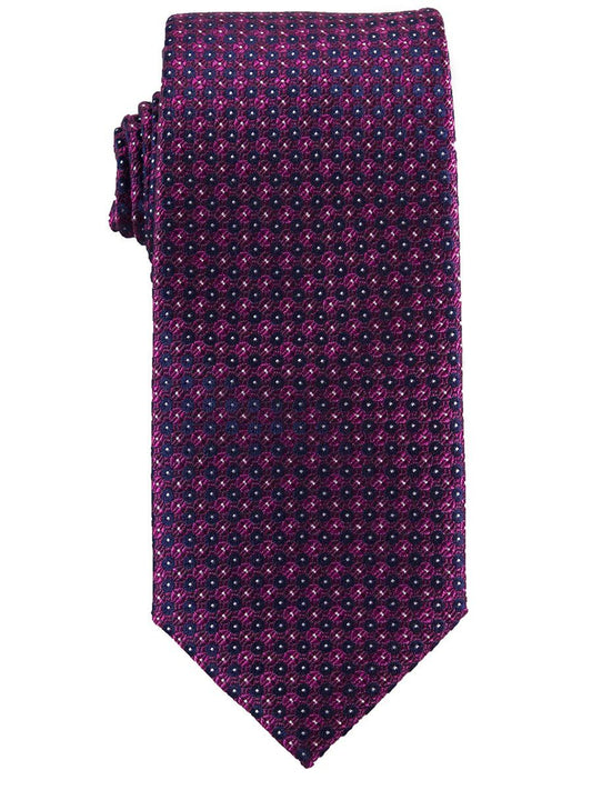 Heritage House 25762 100% Silk Boy's Tie - Neat - Magenta/Navy Boys Tie Heritage House 