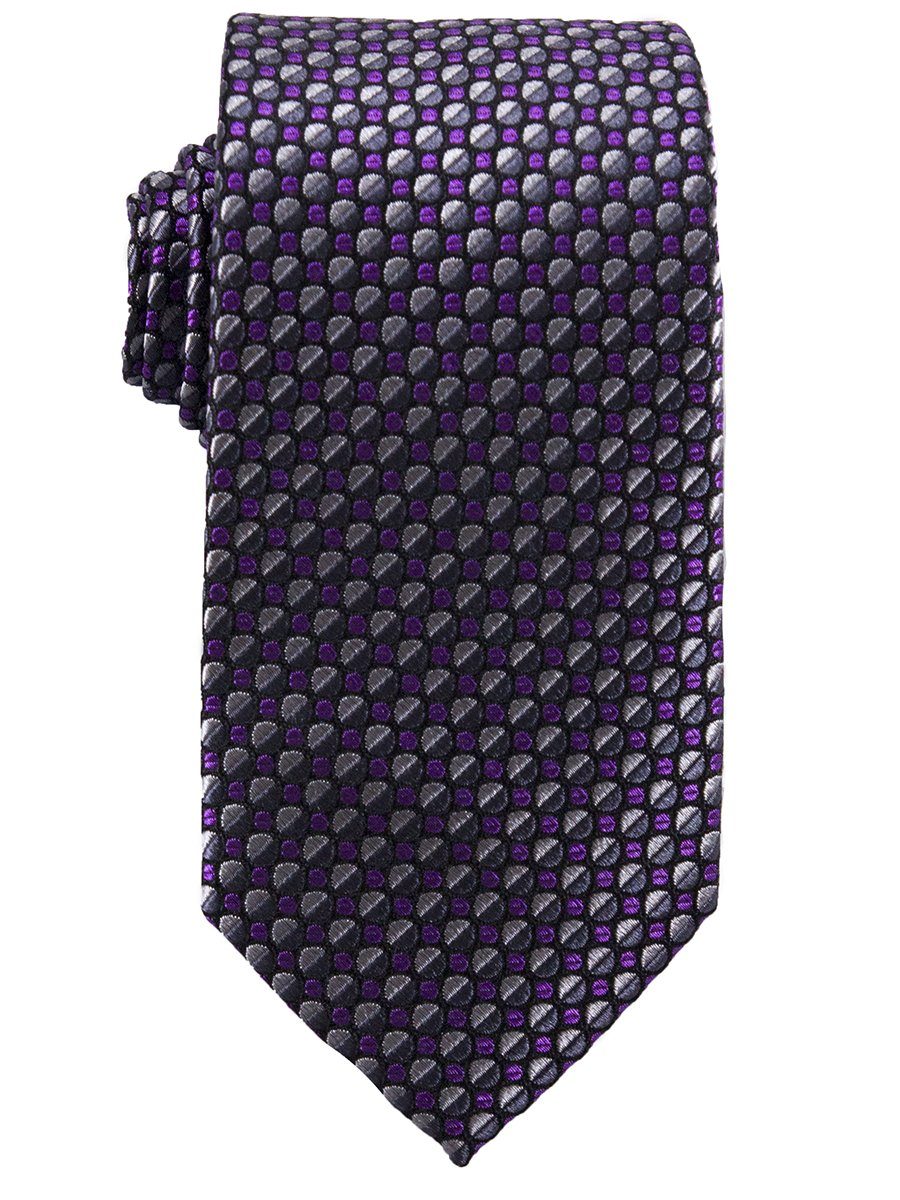 Heritage House 25777 100% Silk Boy's Tie - Neat - Grey/Purple/Black Boys Tie Heritage House 