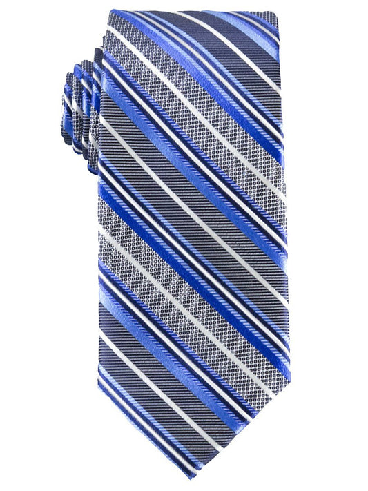 Heritage House 25813 100% Silk Boy's Tie - Stripe - Blue/Silver Boys Tie Heritage House 