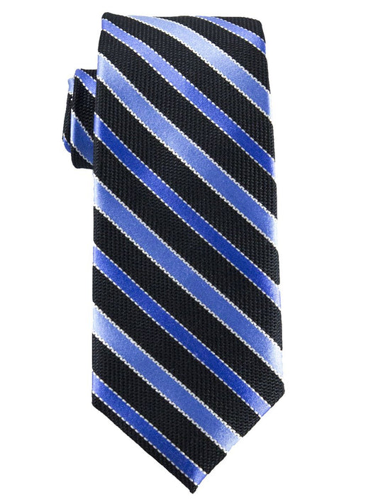 Heritage House 25818 100% Silk Boy's Tie - Stripe - Blue/Black Boys Tie Heritage House 