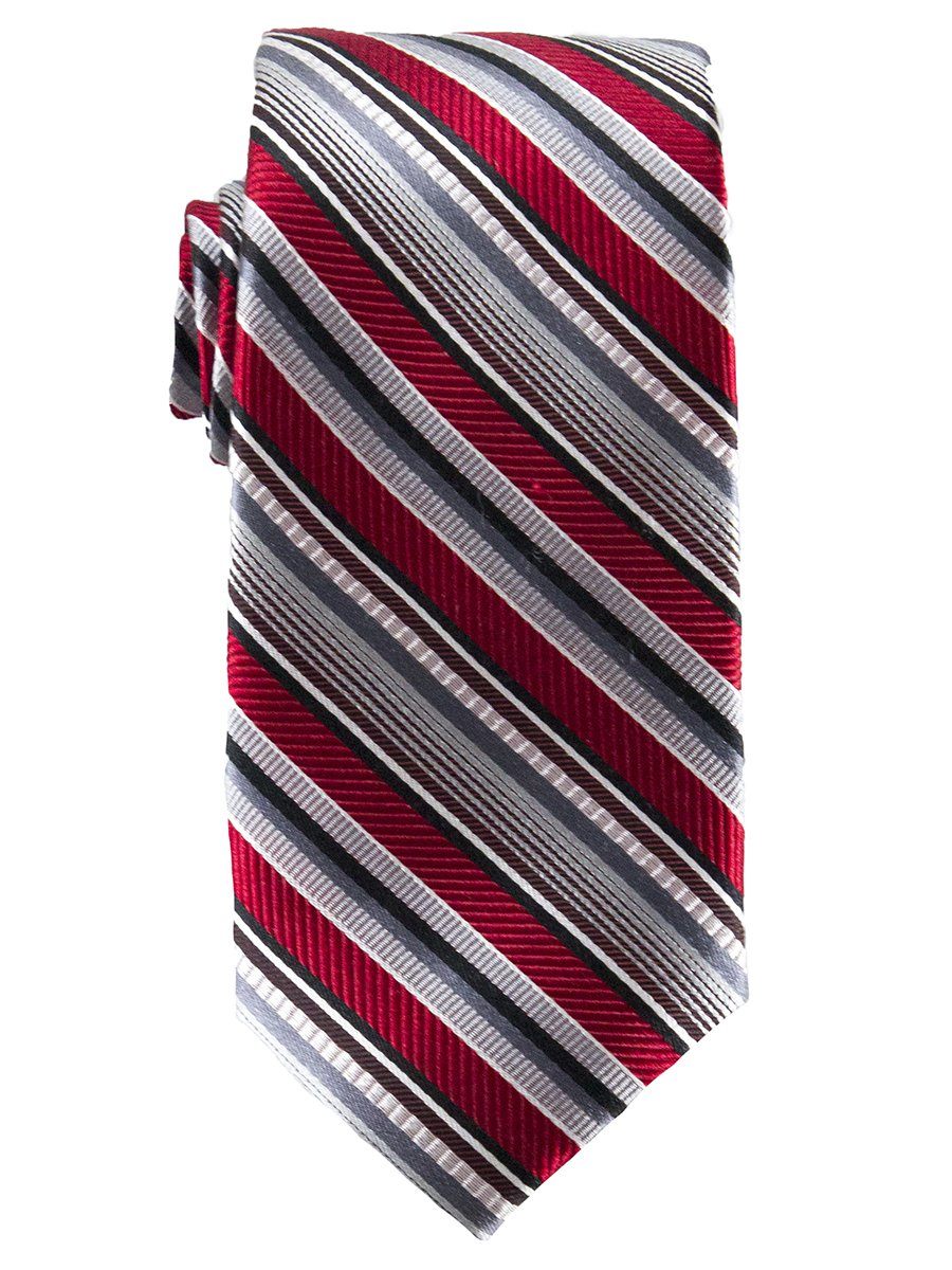 Heritage House 25829 100% Silk Boy's Tie - Stripe - Red/Silver Boys Tie Heritage House 
