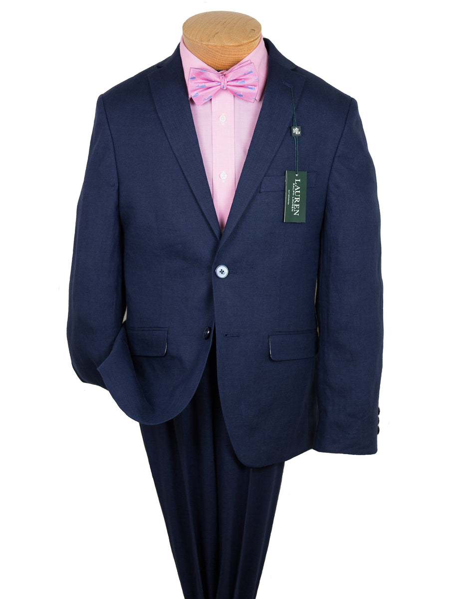 Lauren Ralph Lauren 26094 100% Linen Boy's Suit Separate Jacket - Solid Linen - Navy Boys Suit Separate Jacket Lauren 