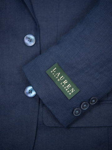 Image of Lauren Ralph Lauren 26094 100% Linen Boy's Suit Separate Jacket - Solid Linen - Navy Boys Suit Separate Jacket Lauren 