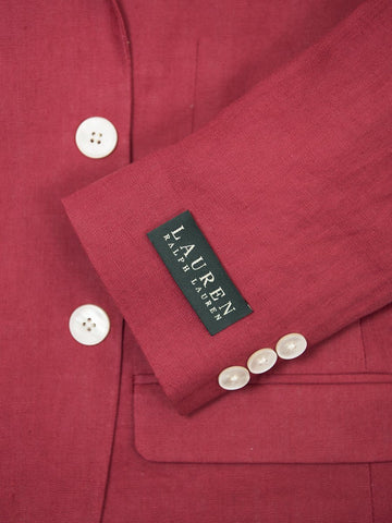 Image of Lauren Ralph Lauren 26101 100% Linen Boy's Suit Separate Jacket - Solid Linen - Red Boys Suit Separate Jacket Lauren 