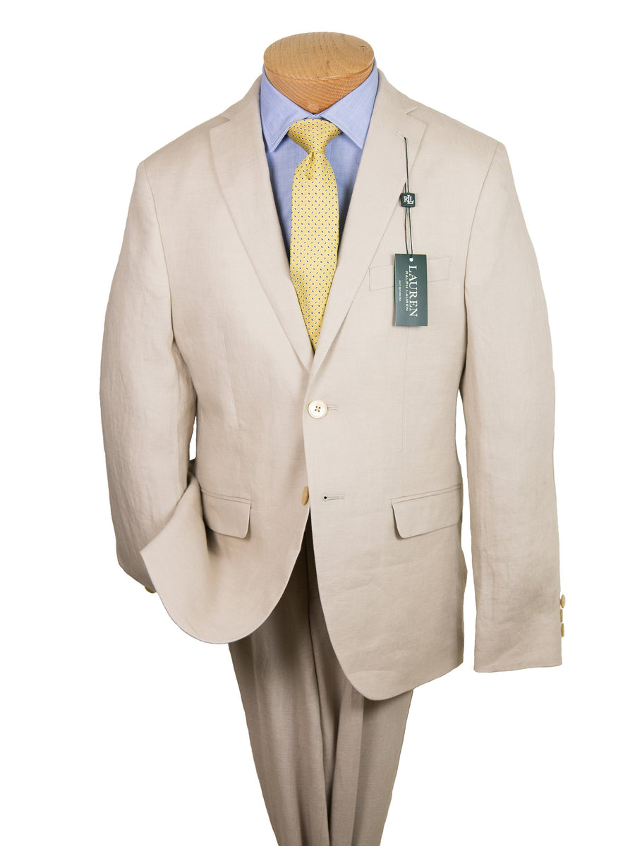 Lauren Ralph Lauren 26115 100% Linen Boy's Suit Separate Jacket - Solid Linen - Tan Boys Suit Separate Jacket Lauren 