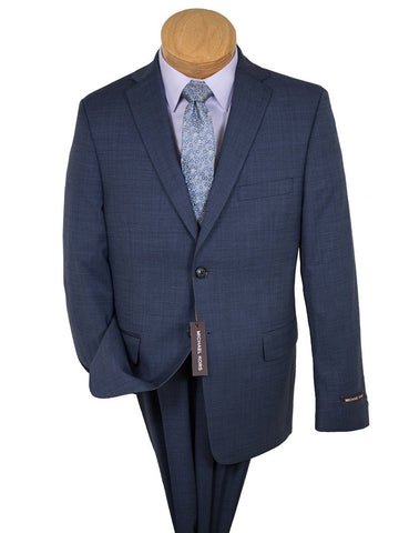 Image of Michael Kors 26268 100% Worsted Wool Boy's Suit - Blue Weave Boys Suit Michael Kors 