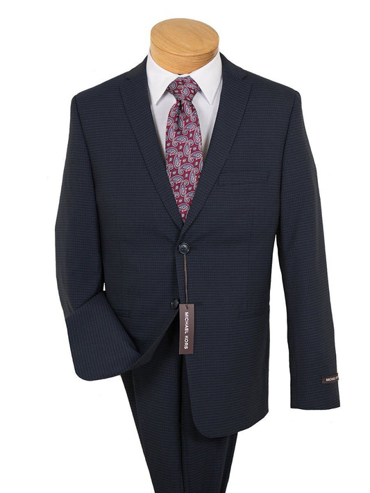 Michael Kors 26377 Boy's Skinny Fit Suit-Check- Navy/Black Boys Suit Michael Kors 