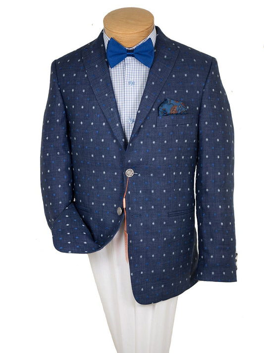 Boy's Sport Coat 26406 Navy/Blue White Boys Sport Coat Tallia 