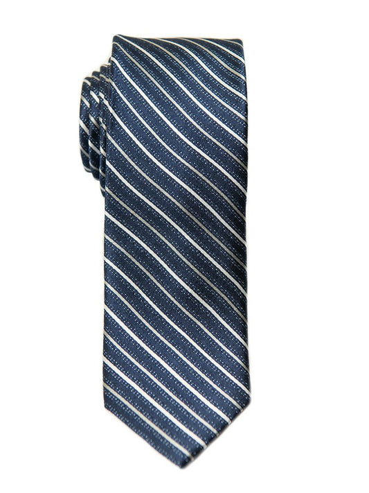 Heritage House 26421 100% Silk Boy's Tie - Stripe - Navy/White/Grey Boys Tie Heritage House 