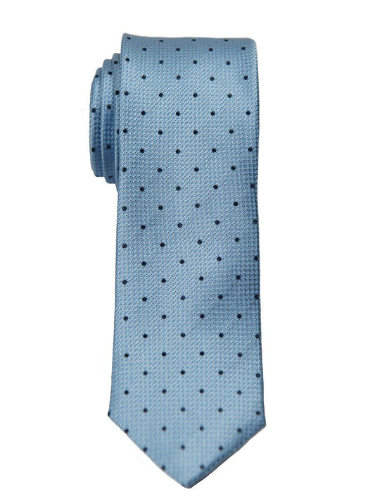 Heritage House 26425 100% Silk Boy's Tie - Polka Dot - Light Blue/Navy Boys Tie Heritage House 