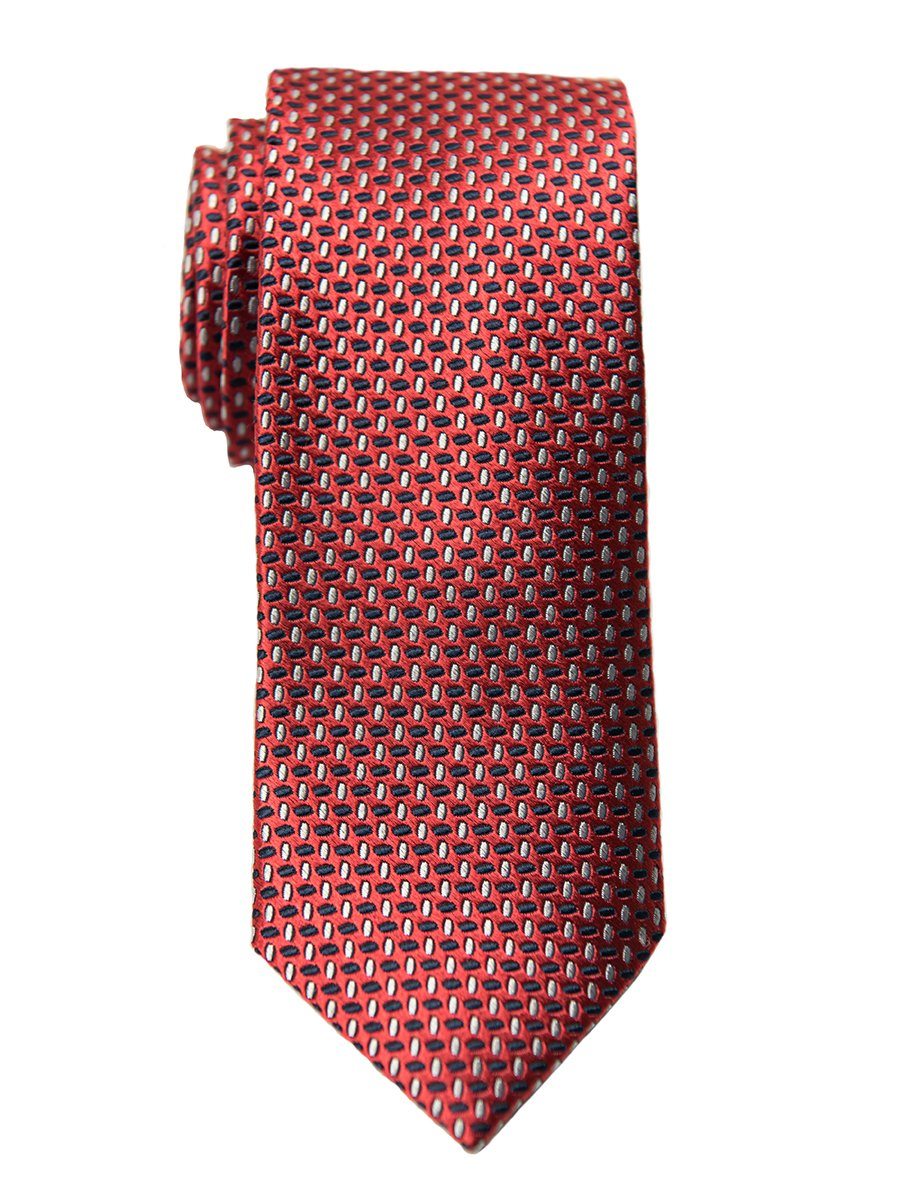 Heritage House 26431 100% Silk Boy's Tie - Neat - Red/Silver/Navy Boys Tie Heritage House 