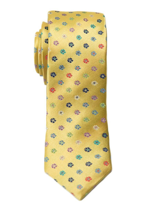 Heritage House 26441 100% Silk Boy's Tie - Floral - Yellow Boys Tie Heritage House 