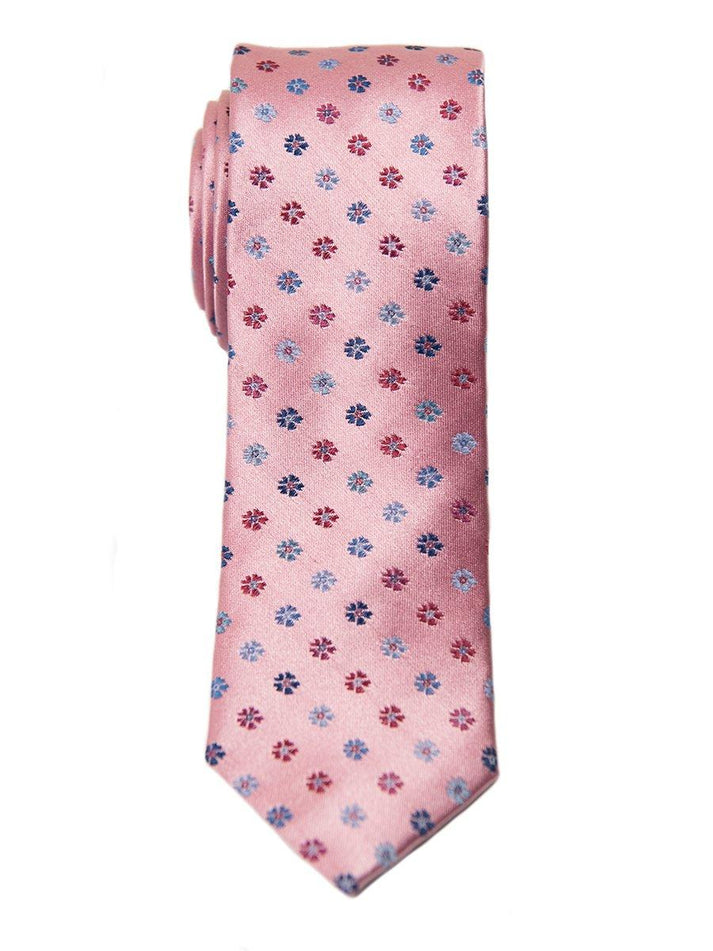 Heritage House 26470 100% Silk Boy's Tie - Floral - Light Blue/Silver main image 1