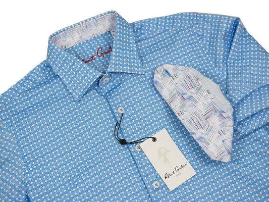 Robert Graham 26557 Blue Check Print Boys L/S Woven Robert Graham 