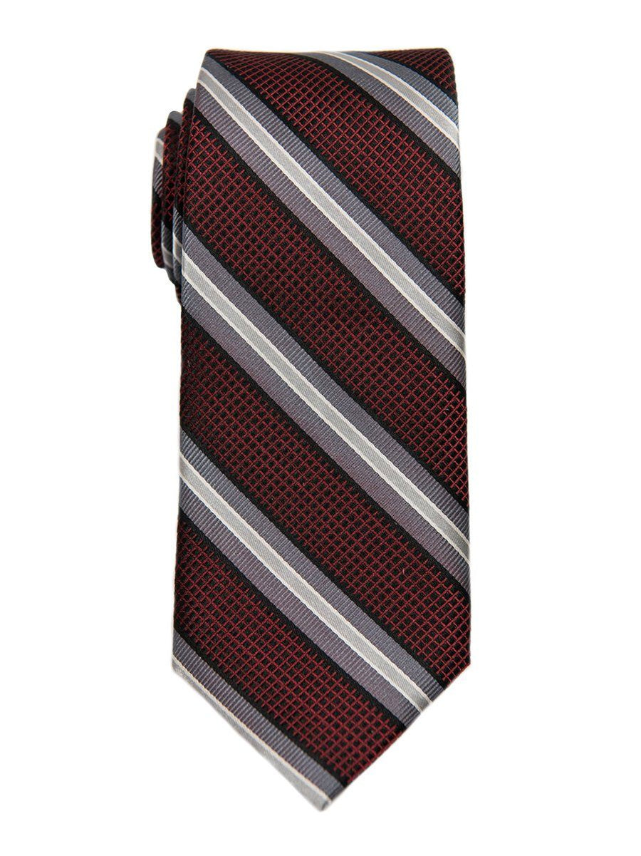 Heritage House 26603 100% Silk Boy's Tie - Stripe -Red/Grey Boys Tie Heritage House 