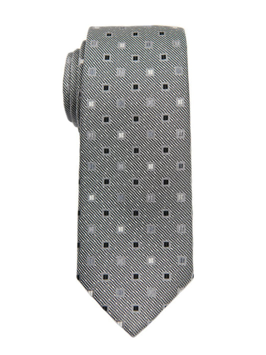 Heritage House 26608 100% Silk Boy's Tie - Neat - Grey Boys Tie Heritage House 