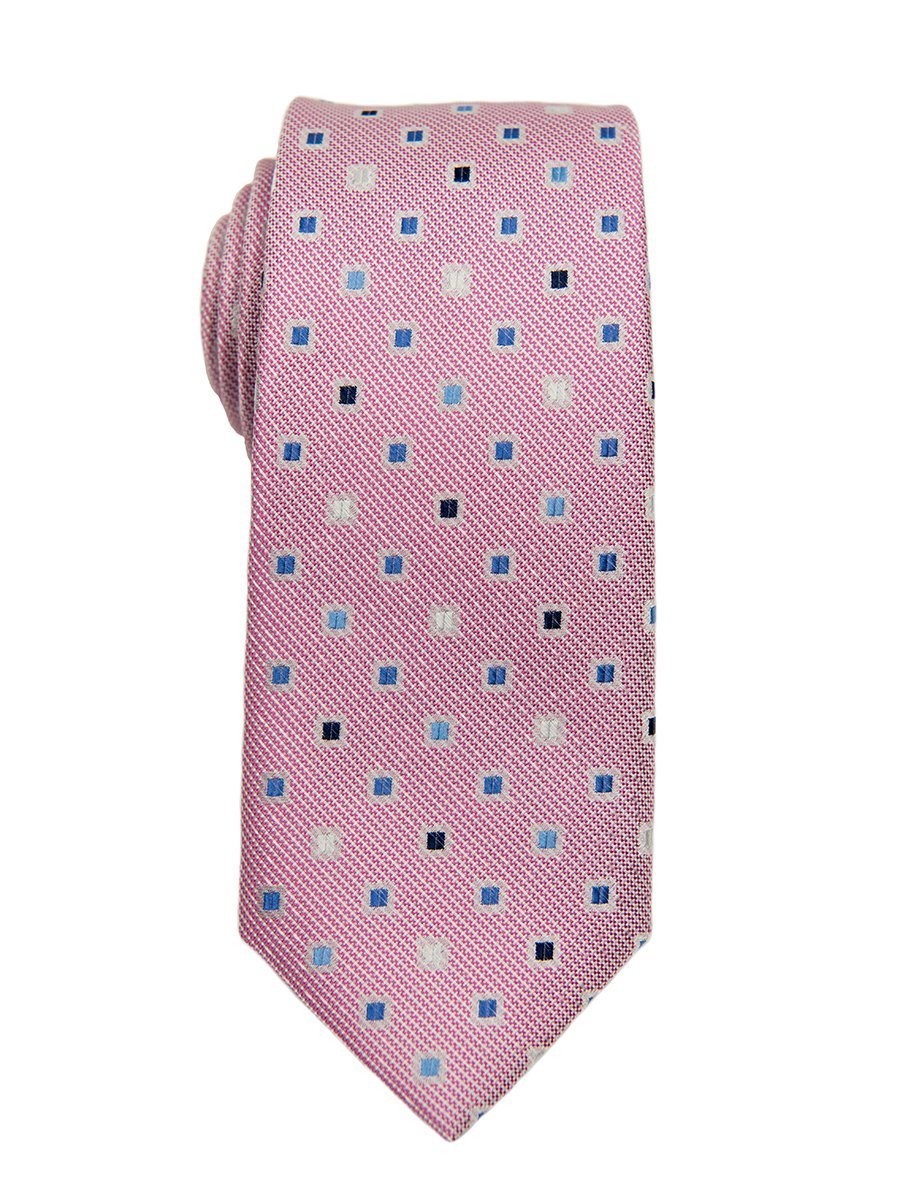 Heritage House 26609 100% Silk Boy's Tie - Neat - Pink/Blue Boys Tie Heritage House 