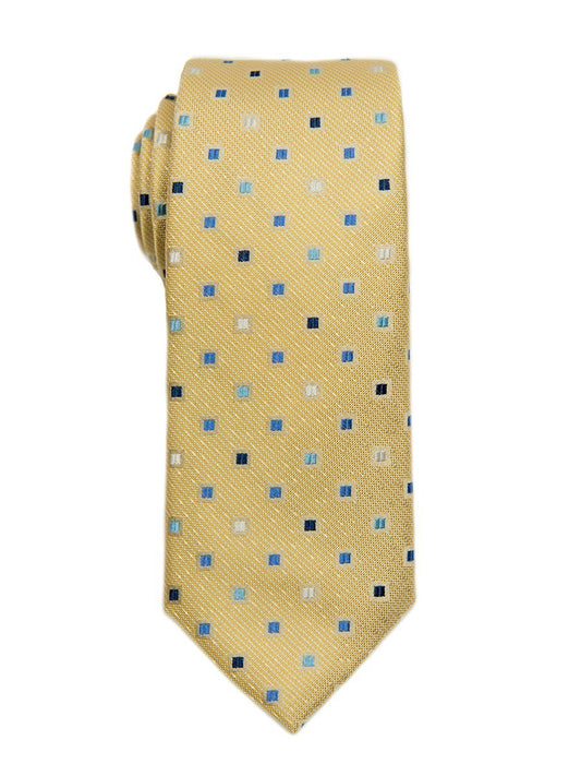 Heritage House 26610 100% Silk Boy's Tie - Neat - Yellow/Blue Boys Tie Heritage House 