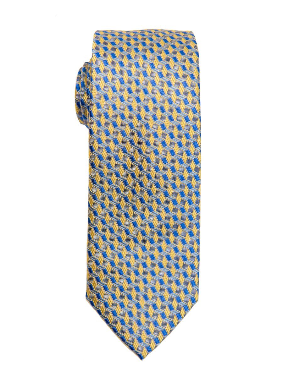 Heritage House 26614 100% Silk Boy's Tie - Neat - Yellow/Blue Boys Tie Heritage House 