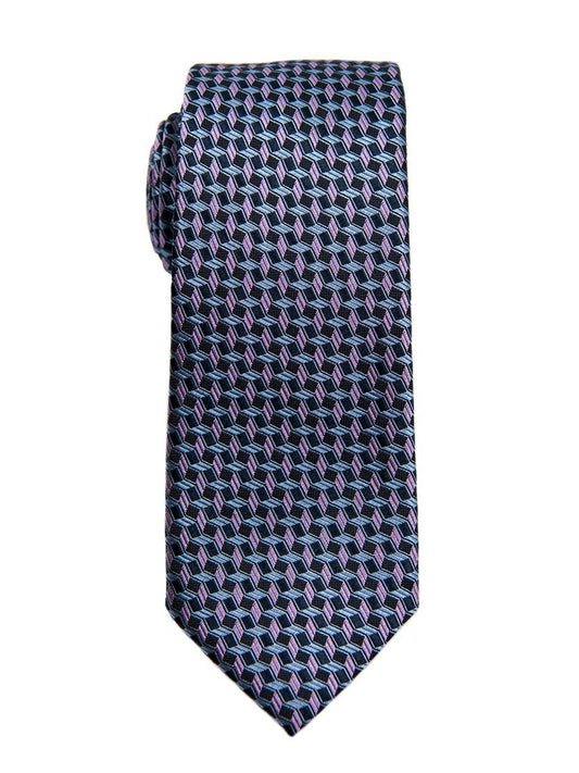Heritage House 26616 100% Silk Boy's Tie - Neat - Pink/Blue Boys Tie Heritage House 