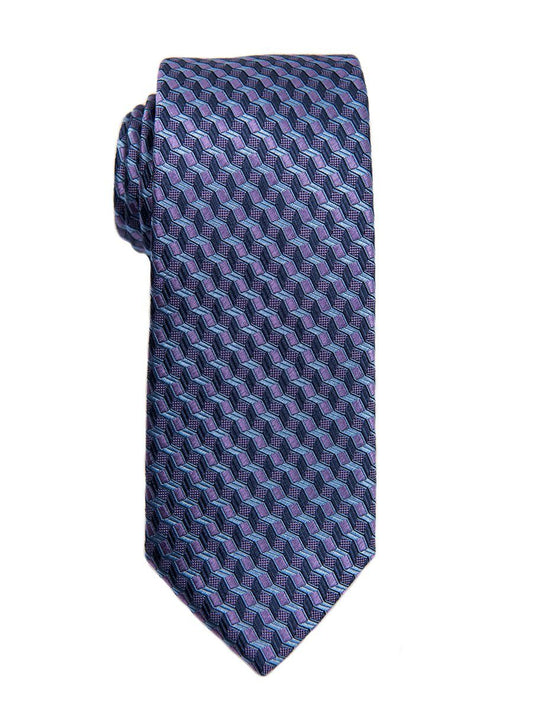 Heritage House 26617 100% Silk Boy's Tie - Neat - Purple/Navy Boys Tie Heritage House 