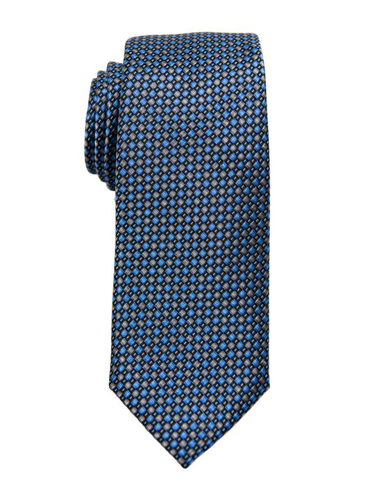 Heritage House 26621 100% Silk Boy's Tie - Neat - Blue/Grey Boys Tie Heritage House 