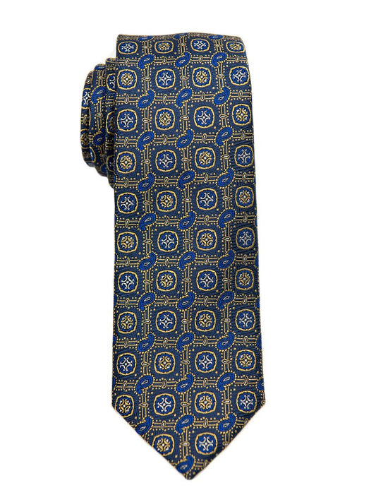 Heritage House 26622 100% Silk Boy's Tie - Neat - Gold/Blue Boys Tie Heritage House 