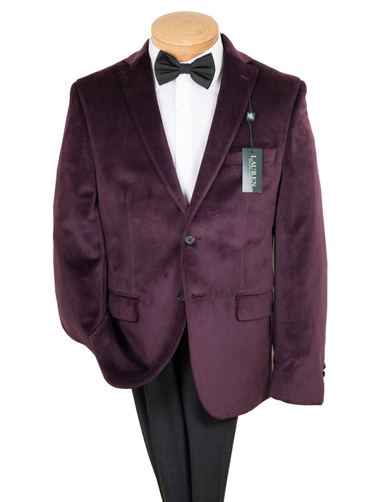 Lauren Ralph Lauren 26929 Boy's Sport Coat-Burgundy Velvet Boys Sport Coat Lauren 
