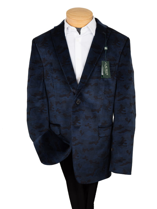 Lauren Ralph Lauren 26951 Boy's Sport Coat-Navy Velvet Camouflage Boys Sport Coat Lauren 