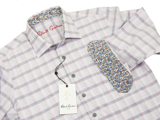 Robert Graham Sport Shirt 26956 Lavender Plaid Boys L/S Woven Robert Graham 