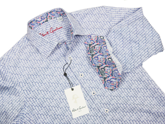 Robert Graham Sport Shirt 26960 Midnight Blue Check Boys L/S Woven Robert Graham 
