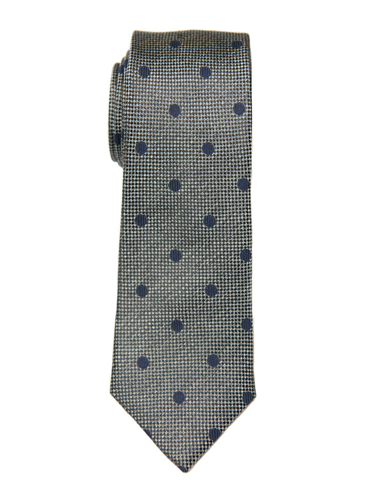 Heritage House 26986 100% Silk Boy's Tie - Neat - Grey/Blue Boys Tie Heritage House 