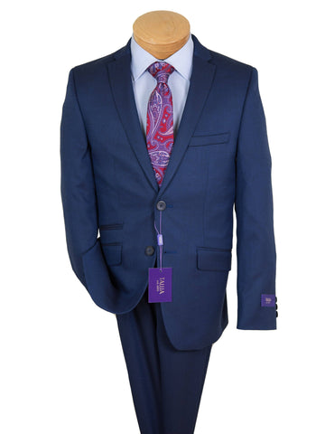 Image of Tallia Skinny Fit Boys' Suit 27064- Blue-Birdseye Boys Suit Tallia 