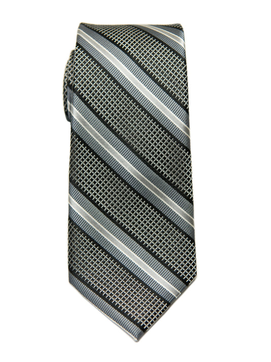 Heritage House 27114 Boy's Tie - Stripe - Grey/Silver Boys Tie Heritage House 
