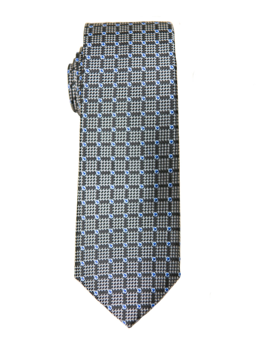 Boy's Tie 27136 Charcoal/Blue Neat Boys Tie Heritage House 