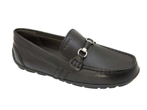 Geox 27185 Boy's Shoe- Driving Bit Loafer-Black Boys Shoes Geox 