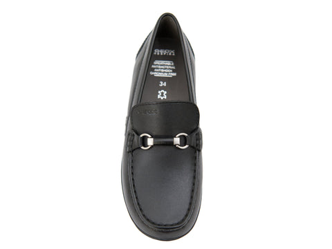 Image of Geox 27185 Boy's Shoe- Driving Bit Loafer-Black Boys Shoes Geox 