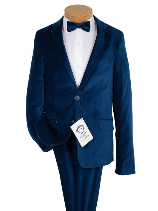 Appaman 27013 Boy's Suit -Skinny Fit- Blue- Velvet Boys Suit Appaman 