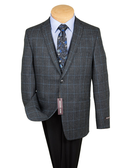 Michael Kors 27266 Boy's Sport Coat - Skinny Fit- Plaid - Charcoal Boys Sport Coat Michael Kors 
