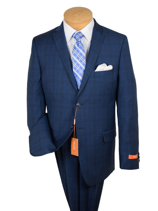 Tallia 27342 Boy's Suit - Skinny Fit - Plaid-Navy Boys Suit Tallia 