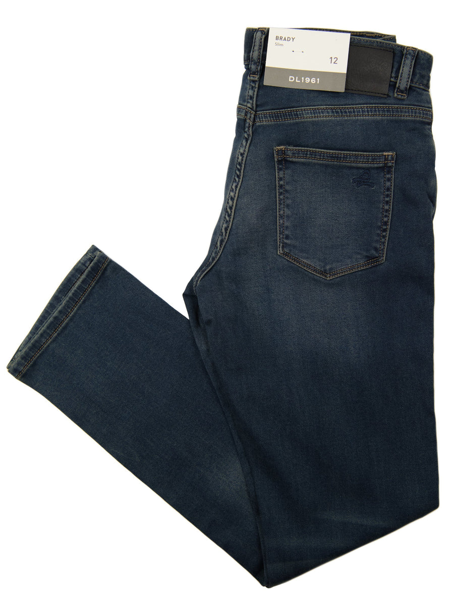 DL1961 Boy's Jean-Slim Fit-27409-Whiskered Blue Denim Boys Jean DL1961 