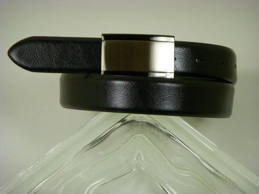 Paul Lawrence 2744 100% Leather Boy's Belt - Grain Leather - Black