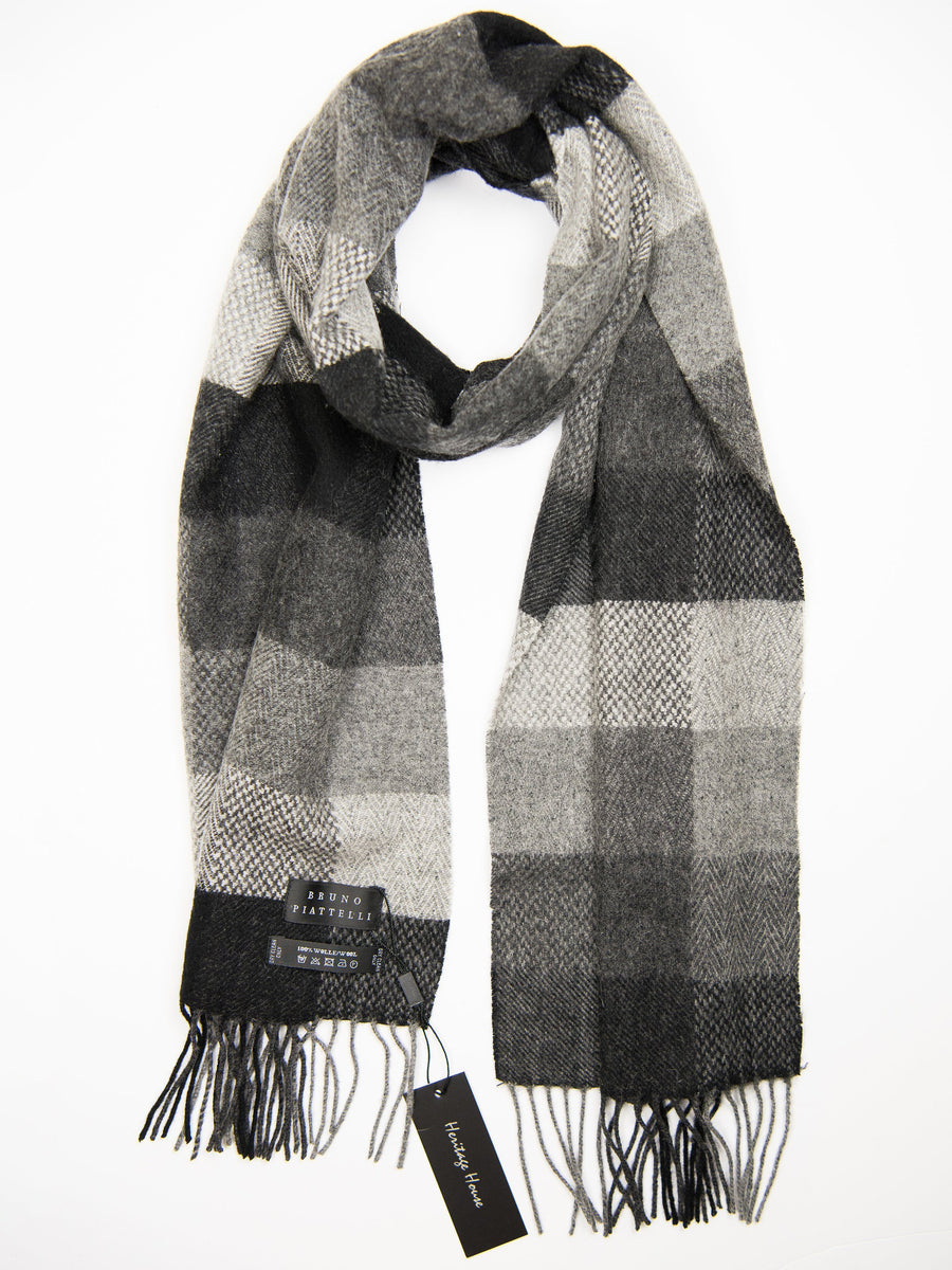 Young Men's Scarf 27502 Black/Grey Young Mens Scarf Bruno Piattelli 