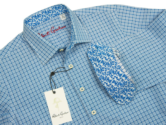 Robert Graham 27638 Boy's Sport Shirt Blue Dobby Boys L/S Woven Robert Graham 