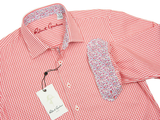 Robert Graham 27643 Boy's Sport Shirt Red Dobby Boys L/S Woven Robert Graham 