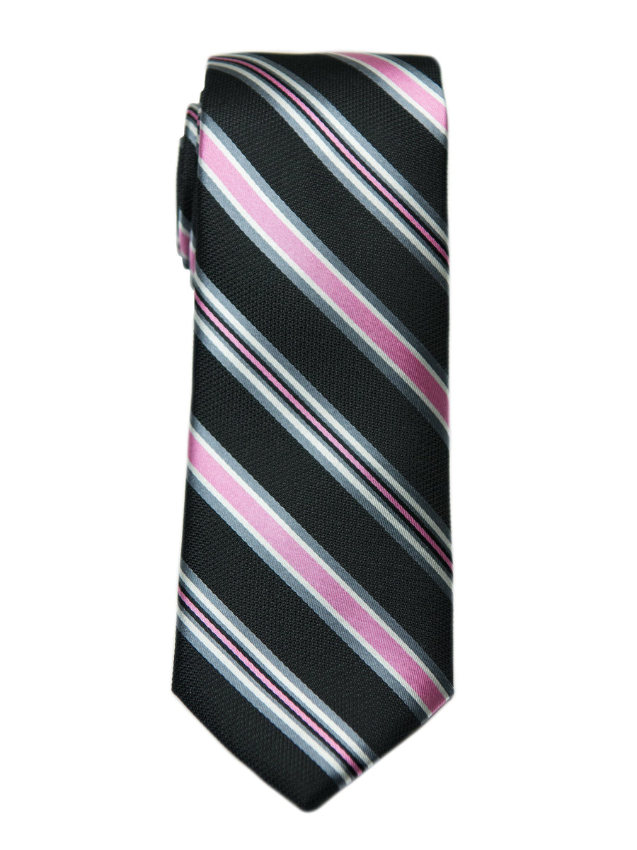 Boy's Tie 27775 Black/Pink Stripe Boys Tie Heritage House 