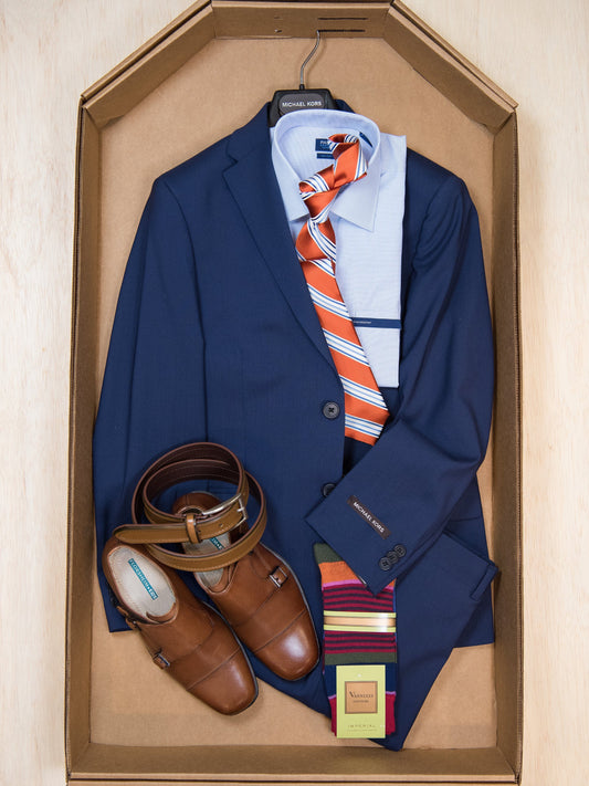 Complete Blue Suit Outfit 27889 Boys Suit Bundle M/Kors 