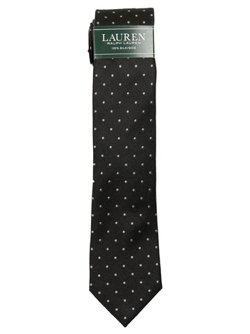 Lauren Ralph Lauren Boy's Tie 27971 Black Polka Dot Boys Tie Lauren 