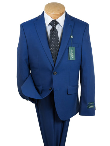 Image of Lauren Ralph Lauren 28077 Boy's Suit Separate Jacket - Solid Gab -Italian Blue Boys Suit Separate Jacket Lauren Ralph Lauren 