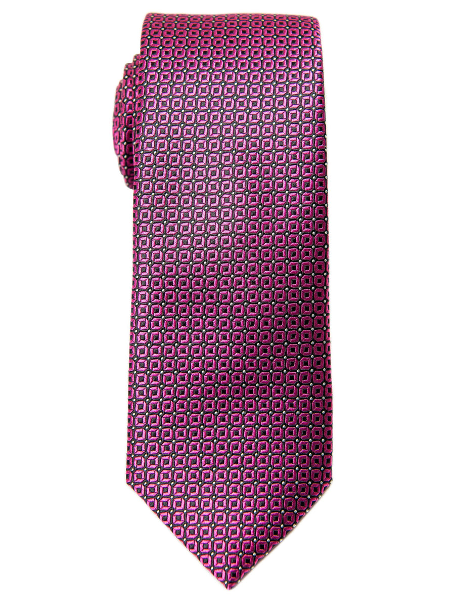 Boy's Tie 28462 Neat Pattern- Rose/Black Boys Tie Heritage House 